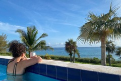 Pool and panoramic ocean view at Seaview Villa